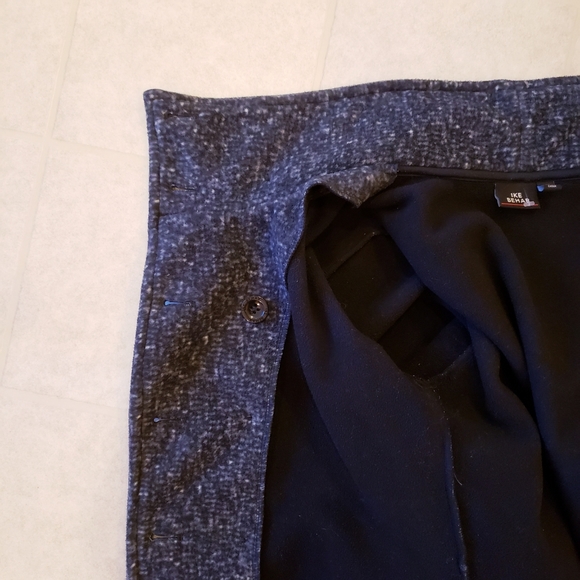 Ike Behar Double Breasted Womens Fleece Soft Belted Jacket Size Medium Gray - Picture 6 of 13